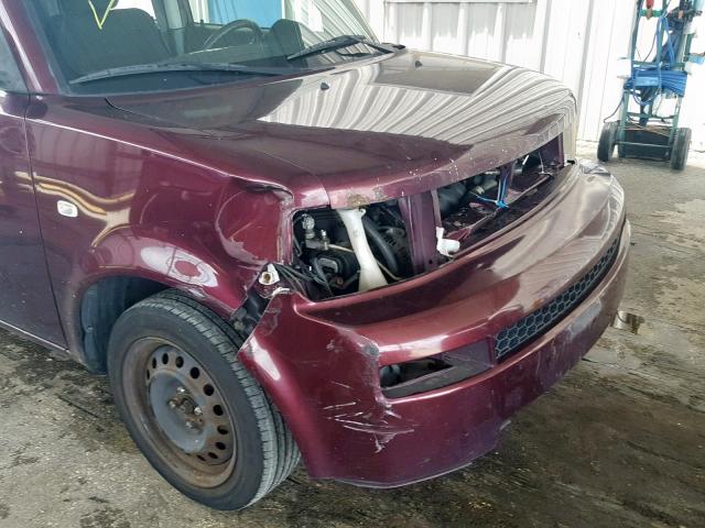 JTLKT324054000764 - 2005 TOYOTA SCION XB ბურგუნდია ფოტო 9