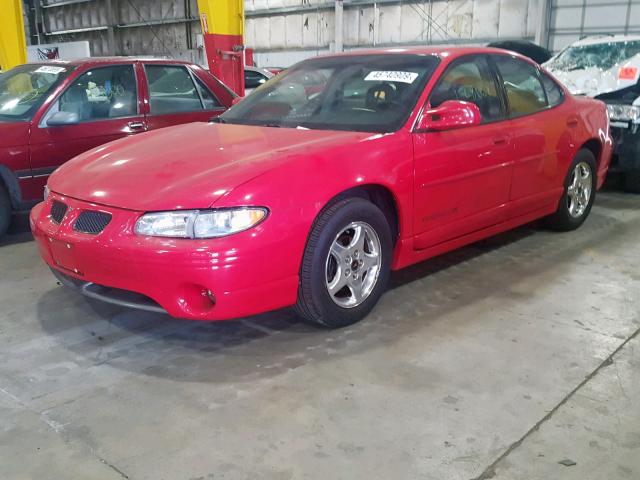 1G2WP52K8XF218720 - 1999 PONTIAC GRAND PRIX RED photo 2
