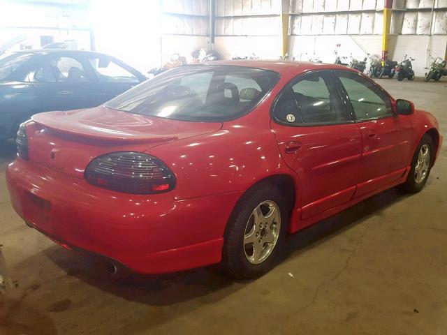 1G2WP52K8XF218720 - 1999 PONTIAC GRAND PRIX RED photo 4
