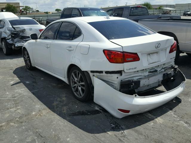 JTHBK262682074755 - 2008 LEXUS IS 250 WHITE photo 3