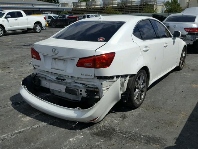 JTHBK262682074755 - 2008 LEXUS IS 250 WHITE photo 4