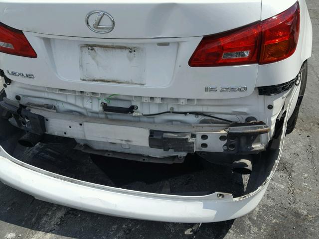 JTHBK262682074755 - 2008 LEXUS IS 250 WHITE photo 9