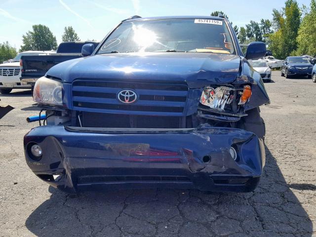 JTEEP21A070187718 - 2007 TOYOTA HIGHLANDER BLUE photo 9