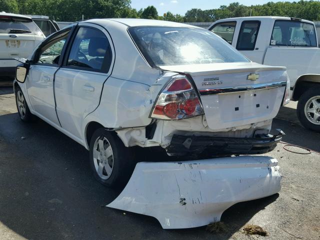 KL1TD5DE8BB134273 - 2011 CHEVROLET AVEO LS WHITE photo 3