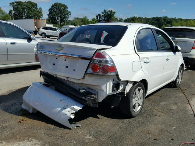 KL1TD5DE8BB134273 - 2011 CHEVROLET AVEO LS WHITE photo 4