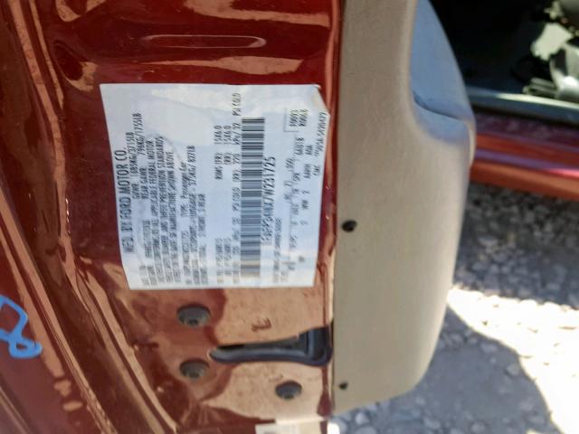 1FAFP34N26W242751 - 2006 FORD FOCUS ZX4 MAROON photo 10