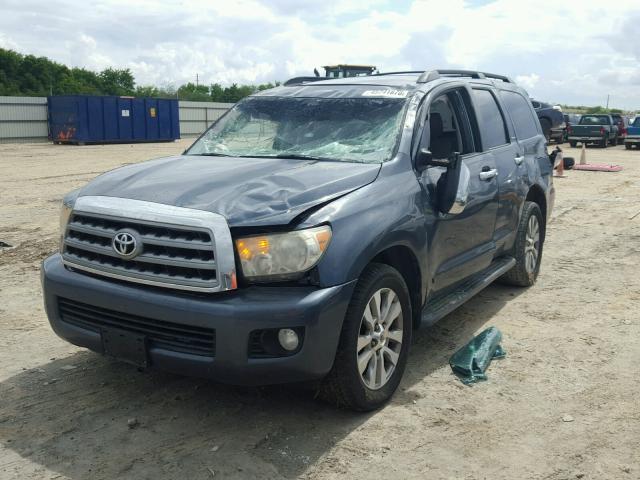 5TDZY68A48S005114 - 2008 TOYOTA SEQUOIA LI BLUE photo 2