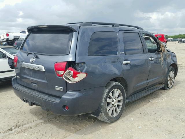 5TDZY68A48S005114 - 2008 TOYOTA SEQUOIA LI BLUE photo 4