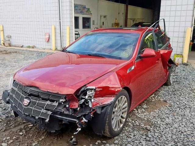 1G6DS5EV9A0102155 - 2010 CADILLAC CTS PREMIU RED photo 2