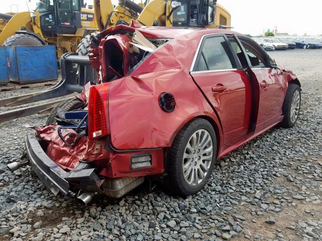 1G6DS5EV9A0102155 - 2010 CADILLAC CTS PREMIU RED photo 4