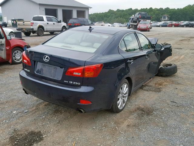 JTHCK262082025264 - 2008 LEXUS IS 250 BLUE photo 4