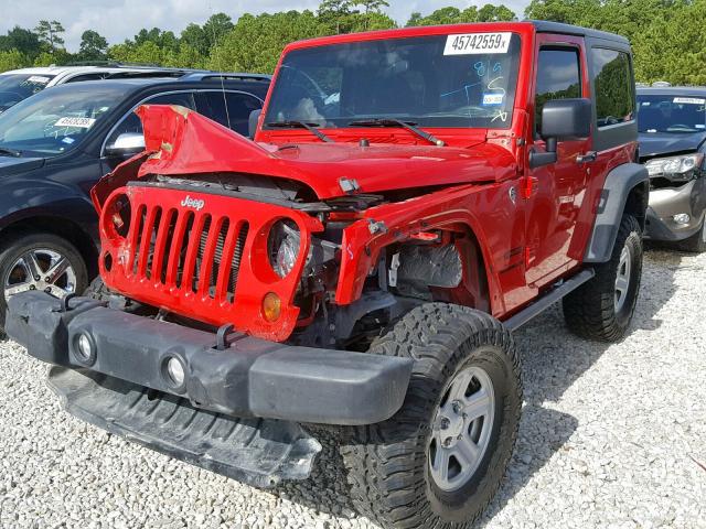 1C4AJWAG0DL700122 - 2013 JEEP WRANGLER S RED photo 1