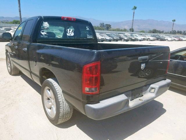 1D7HA18K15J515284 - 2005 DODGE RAM 1500 S BLACK photo 3