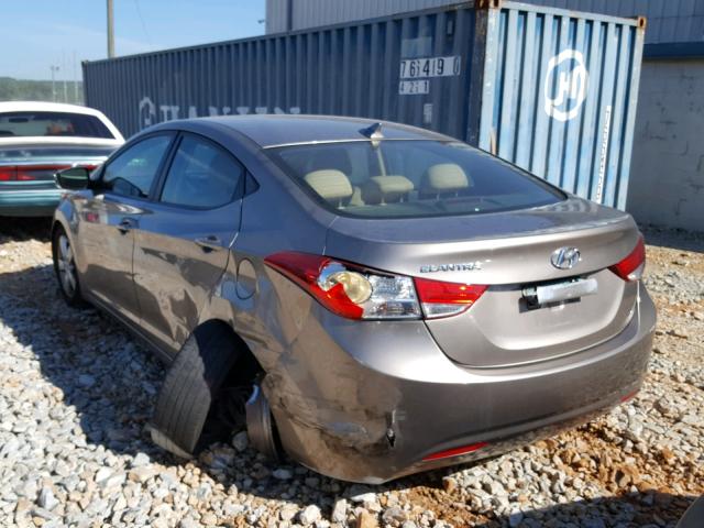 5NPDH4AE2DH329304 - 2013 HYUNDAI ELANTRA GL BROWN photo 3