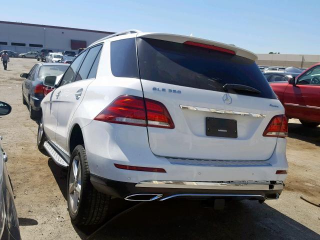 4JGDA5HB3JB123956 - 2018 MERCEDES-BENZ GLE 350 4M WHITE photo 3