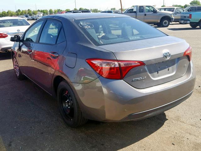 2T1BURHE8JC124865 - 2018 TOYOTA COROLLA L GRAY photo 3