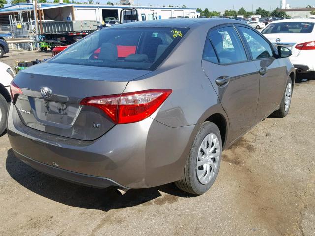 2T1BURHE8JC124865 - 2018 TOYOTA COROLLA L GRAY photo 4