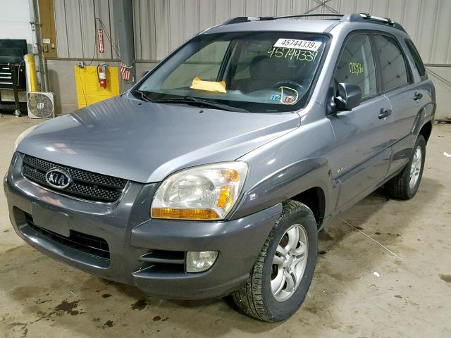 KNDJE723477431349 - 2007 KIA SPORTAGE E GRAY photo 2