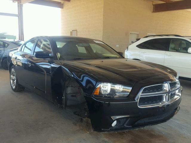 2C3CDXHGXEH138194 - 2014 DODGE CHARGER SX BLACK photo 1