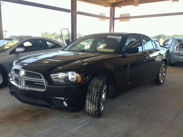 2C3CDXHGXEH138194 - 2014 DODGE CHARGER SX BLACK photo 2