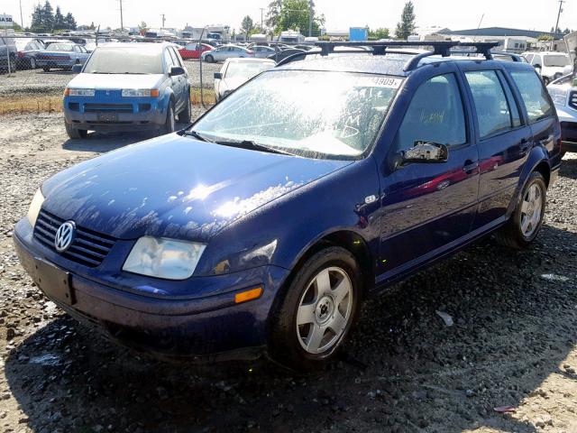 WVWSP61J42W295277 - 2002 VOLKSWAGEN JETTA GLS BLUE photo 2