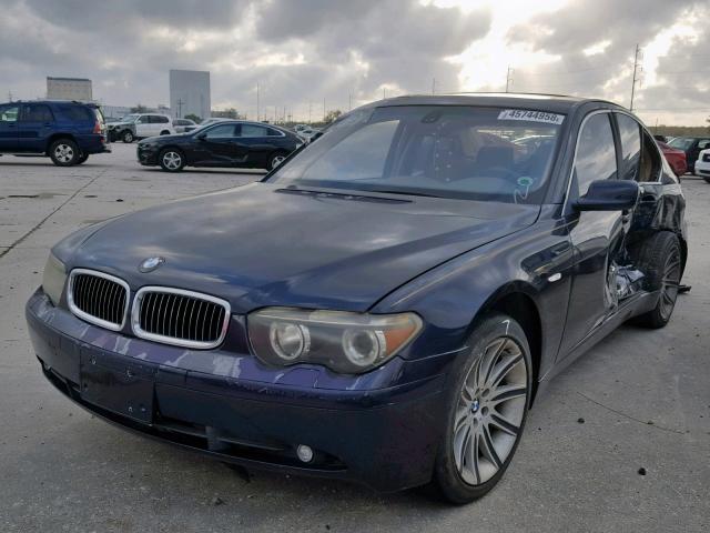 WBAGL63443DP64631 - 2003 BMW 745 I BLUE photo 2