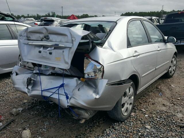 KNAFE121585542035 - 2008 KIA SPECTRA EX SILVER photo 4