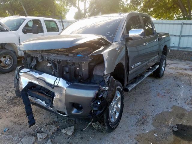 1N6BA0ED7EN510595 - 2014 NISSAN TITAN S GRAY photo 2