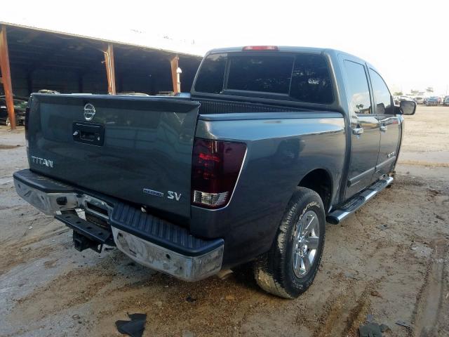 1N6BA0ED7EN510595 - 2014 NISSAN TITAN S GRAY photo 4