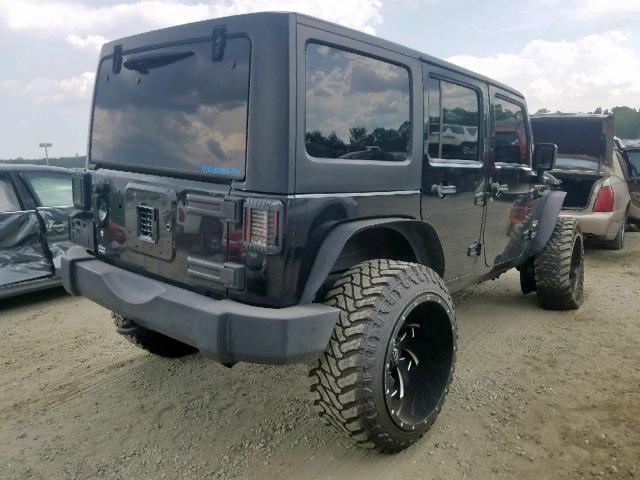 1J4GA59187L166760 - 2007 JEEP WRANGLER S BLACK photo 4