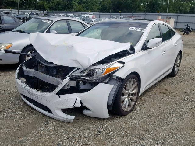 KMHFH4JG9CA126888 - 2012 HYUNDAI AZERA GLS WHITE photo 2