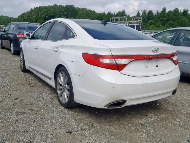 KMHFH4JG9CA126888 - 2012 HYUNDAI AZERA GLS WHITE photo 3