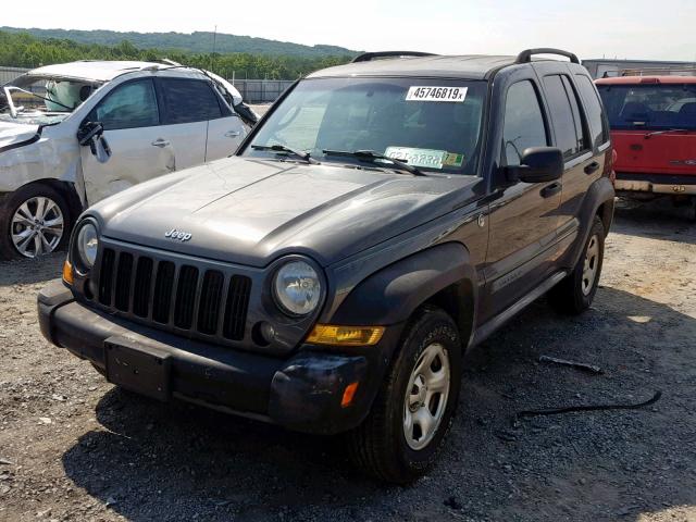 1J4GL48K45W512846 - 2005 JEEP LIBERTY SP GRAY photo 2