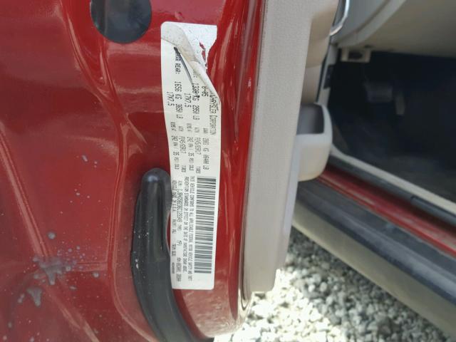 1J8HG58236C129349 - 2006 JEEP COMMANDER RED photo 10