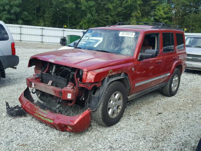 1J8HG58236C129349 - 2006 JEEP COMMANDER RED photo 2