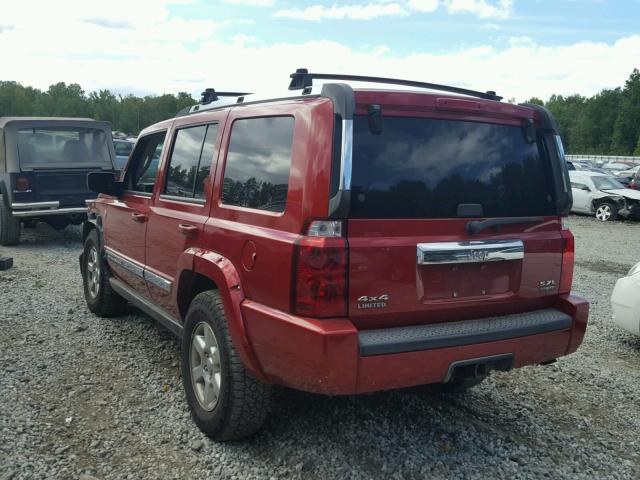 1J8HG58236C129349 - 2006 JEEP COMMANDER RED photo 3