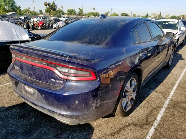 2C3CDXJG0FH817760 - 2015 DODGE CHARGER SX BLUE photo 4