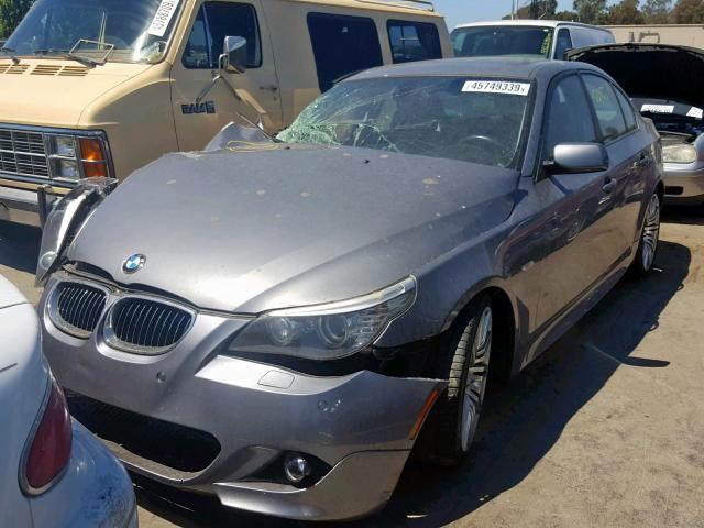 WBANW53558CT53138 - 2008 BMW 550 I GRAY photo 2