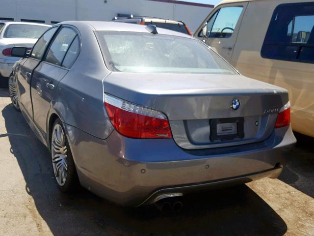 WBANW53558CT53138 - 2008 BMW 550 I GRAY photo 3