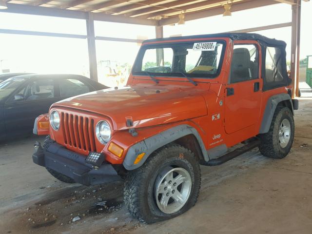 1J4FA39S06P744088 - 2006 JEEP WRANGLER X ORANGE photo 2