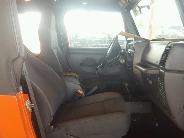 1J4FA39S06P744088 - 2006 JEEP WRANGLER X ORANGE photo 5