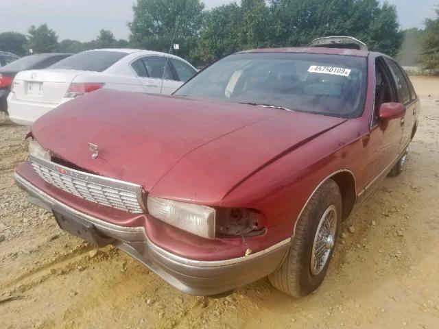 1G1BL53E1PR116651 - 1993 CHEVROLET CAPRICE CL RED photo 2