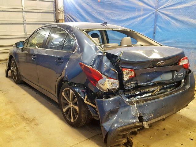 4S3BNEN63K3026534 - 2019 SUBARU LEGACY 3.6 BLUE photo 3