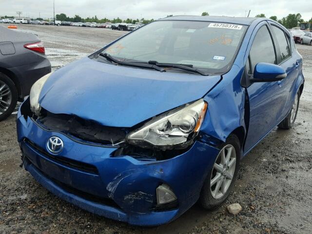 JTDKDTB38C1514909 - 2012 TOYOTA PRIUS C BLUE photo 2