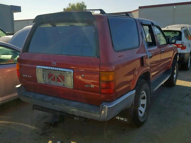 JT3VN39W1N8042836 - 1992 TOYOTA 4RUNNER VN RED photo 4