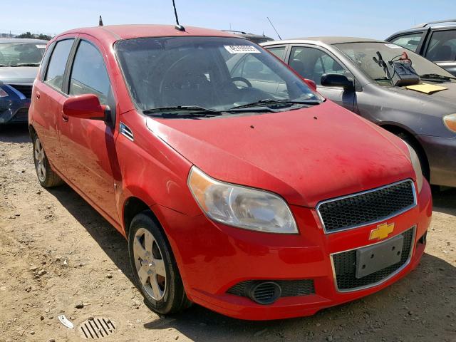 KL1TD66E29B646088 - 2009 CHEVROLET AVEO LS RED photo 1