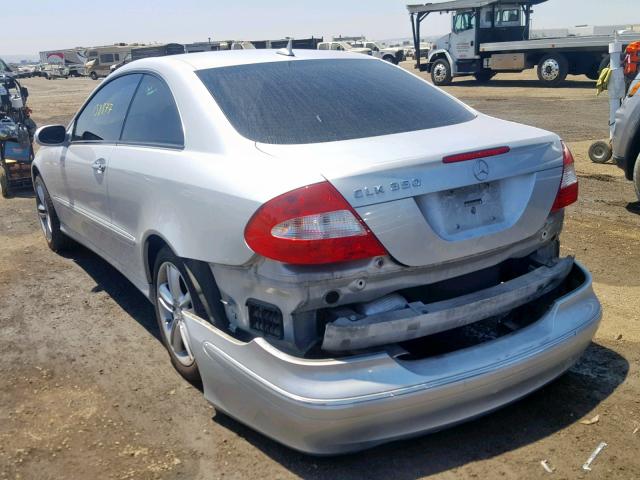 WDBTJ56HX8F237476 - 2008 MERCEDES-BENZ CLK 350 SILVER photo 3