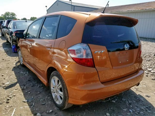 JHMGE8H42AS008983 - 2010 HONDA FIT SPORT GOLD photo 3