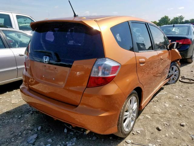 JHMGE8H42AS008983 - 2010 HONDA FIT SPORT GOLD photo 4