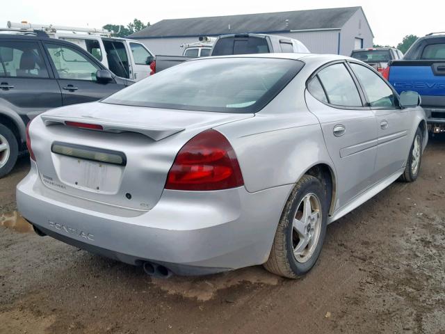 2G2WP522341306531 - 2004 PONTIAC GRAND PRIX SILVER photo 4